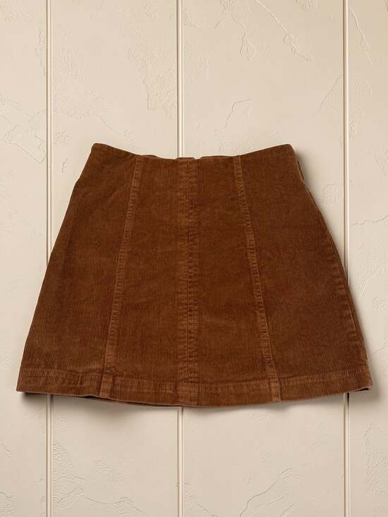 Forever 21 Dresses & Skirts - Forever 21 Brown Corduroy Back-Zip Mini Skirt Small